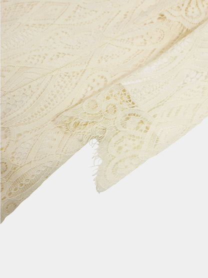 Lace Detail Dress-Ivory