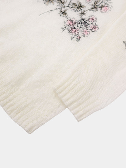 Floral Motif Sweater - Soft Floral