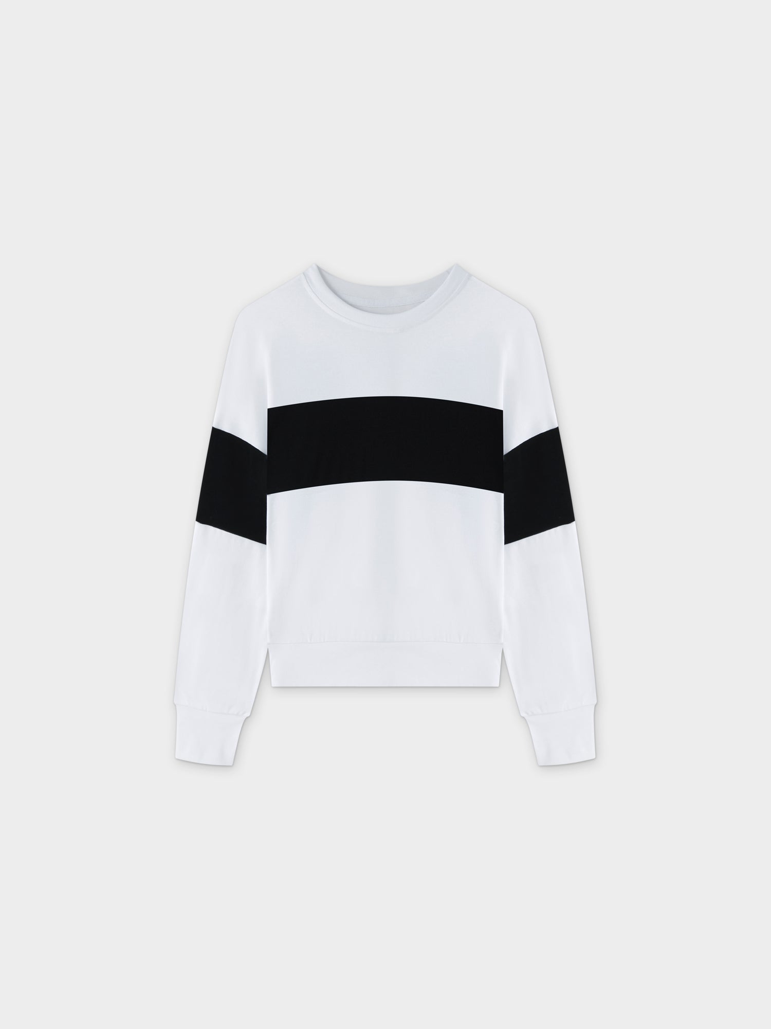 Wide Stripe Bomber-White/Black