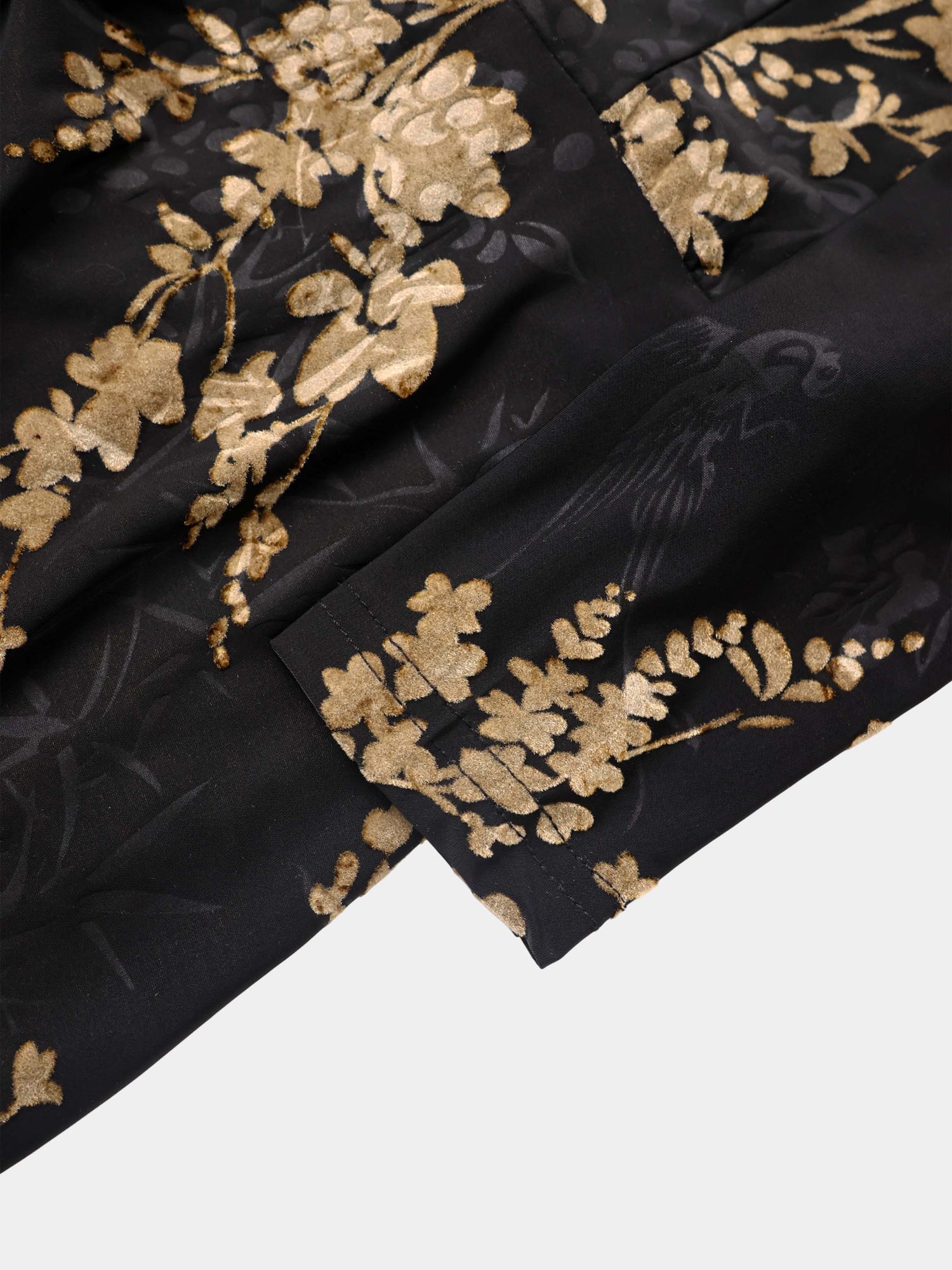 Velvet Wrap Dress - Taupe Floral