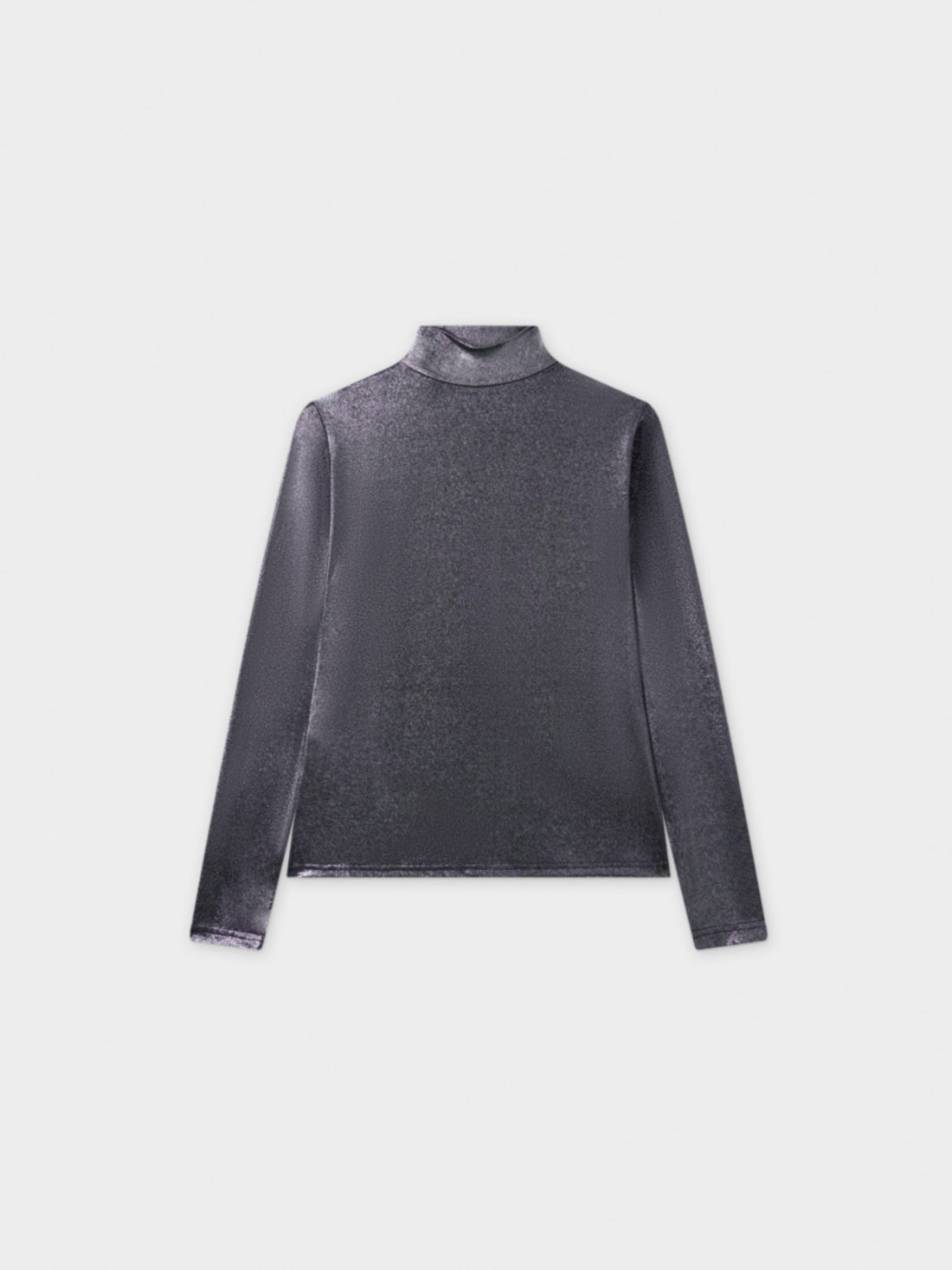 Shimmer Turtleneck-Black/Silver