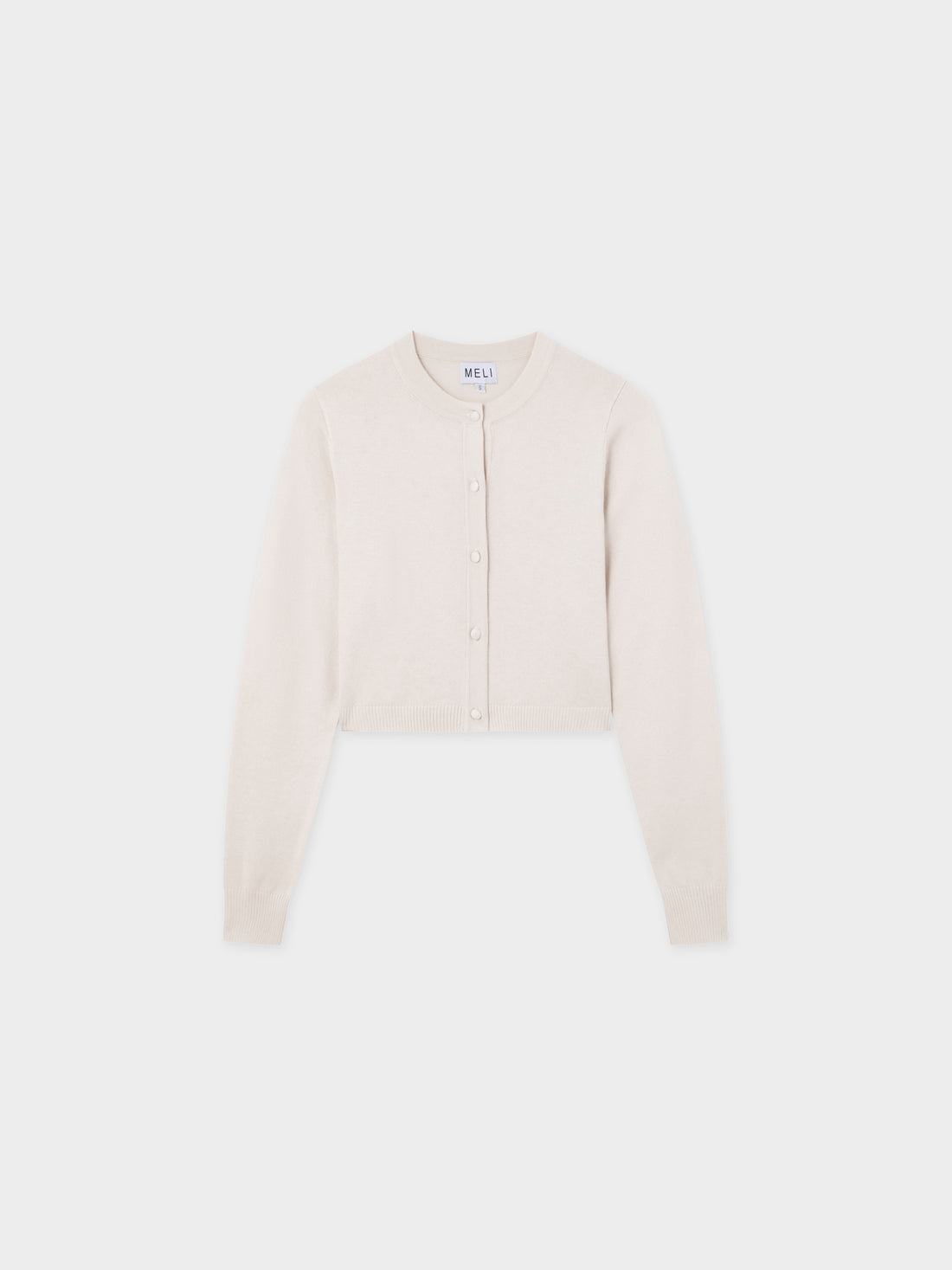 Solid Crew Crop Cardigan-Ivory