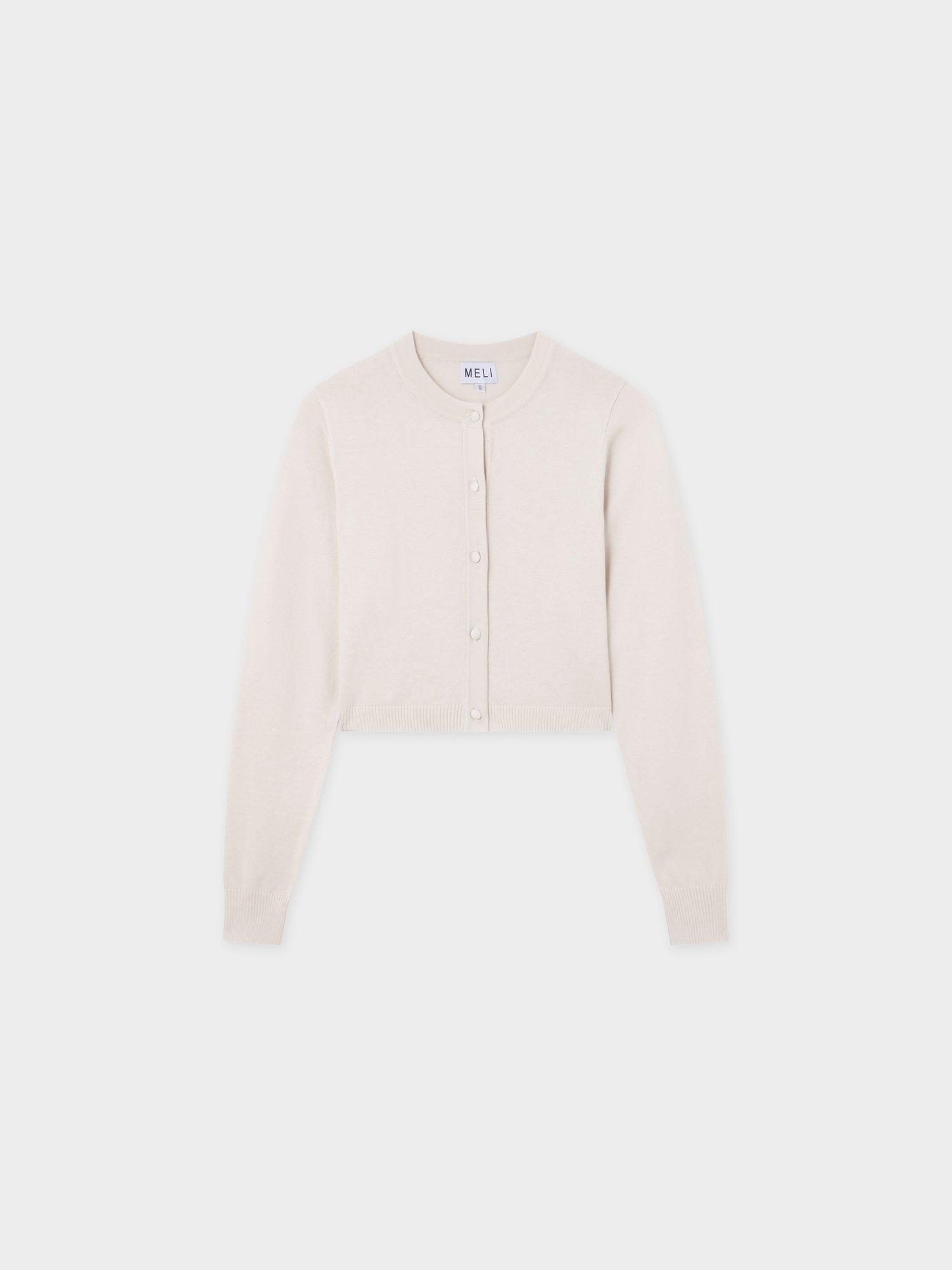 Solid Crew Crop Cardigan-Ivory