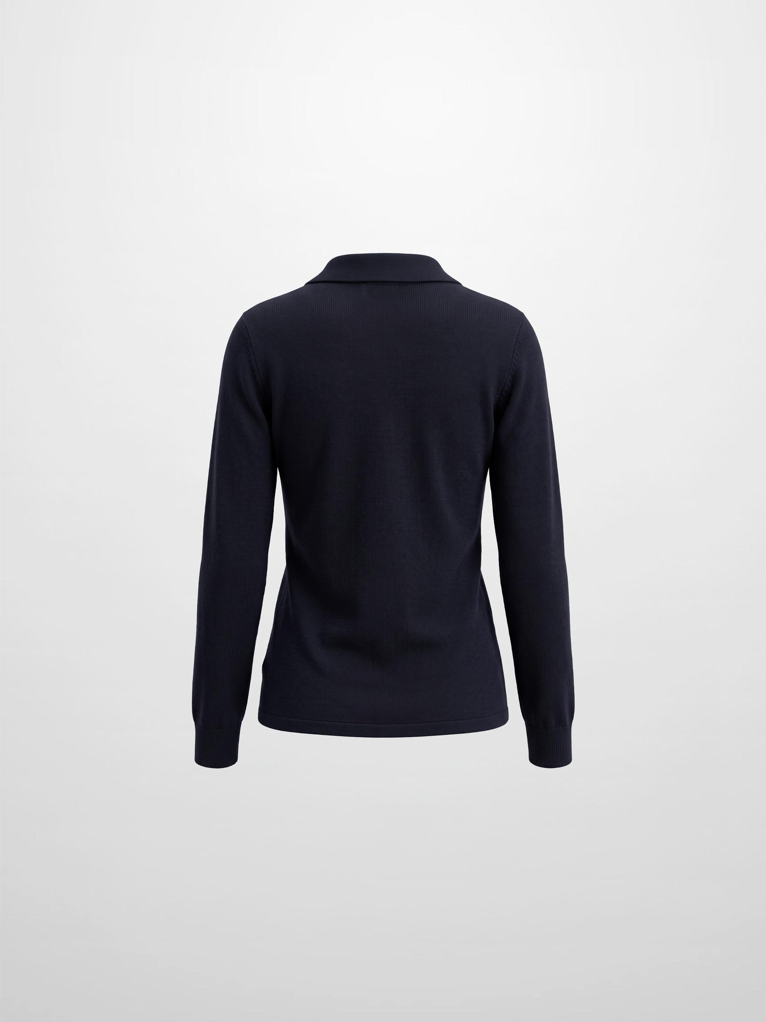 Asymmetrical Button Collar Sweater - Navy