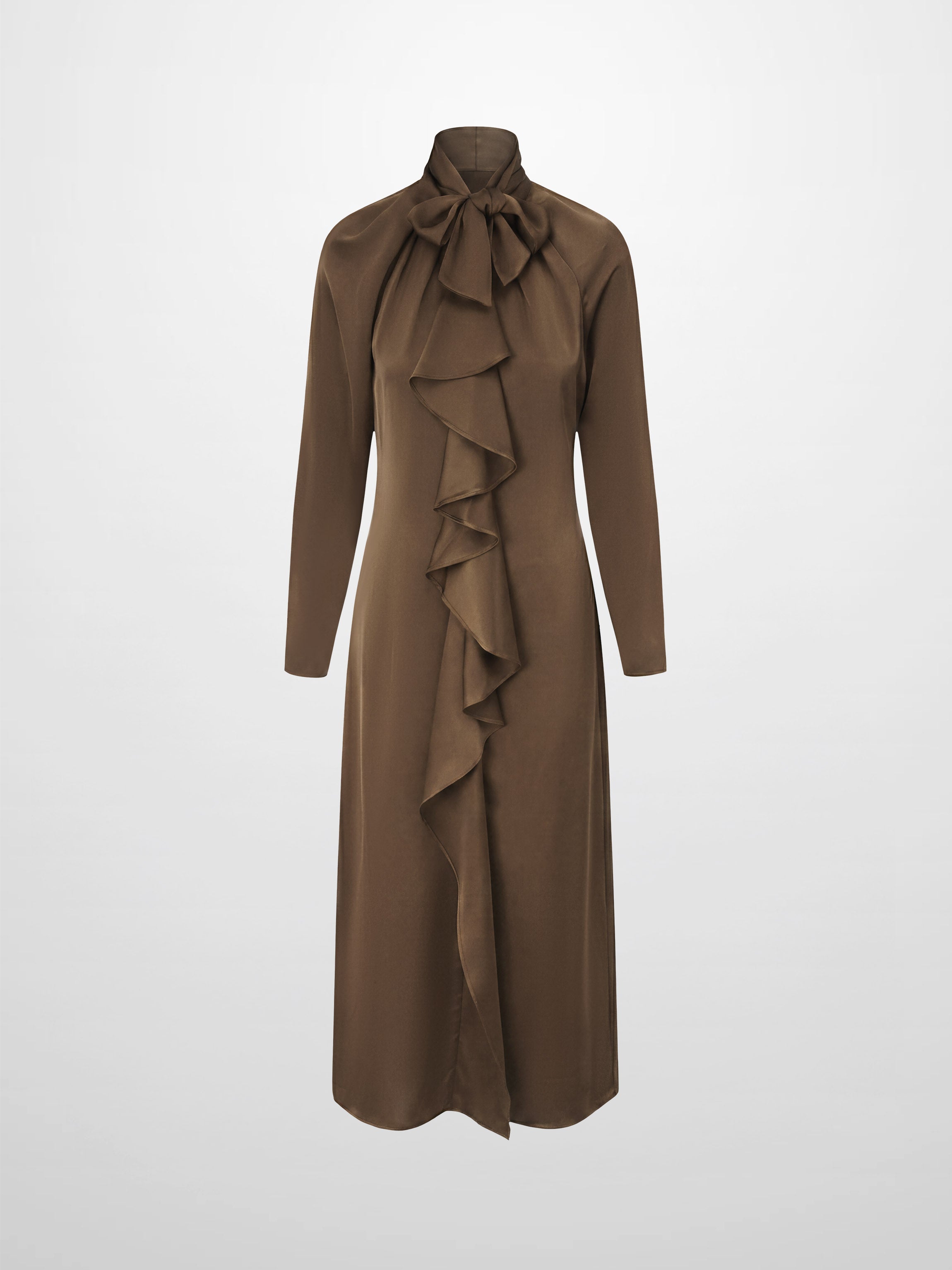 Center Ruffle Dress - Bronze