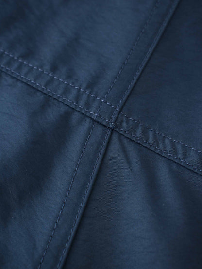 Taffeta Yoke Skirt-Navy