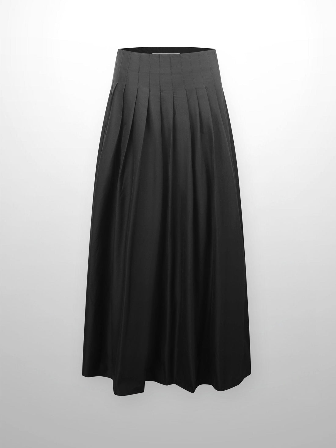 Full Pleated Skirt-Black