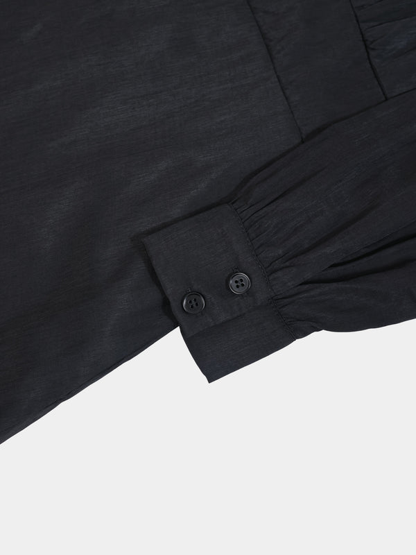Prairie Bottom Shirt Dress-Black