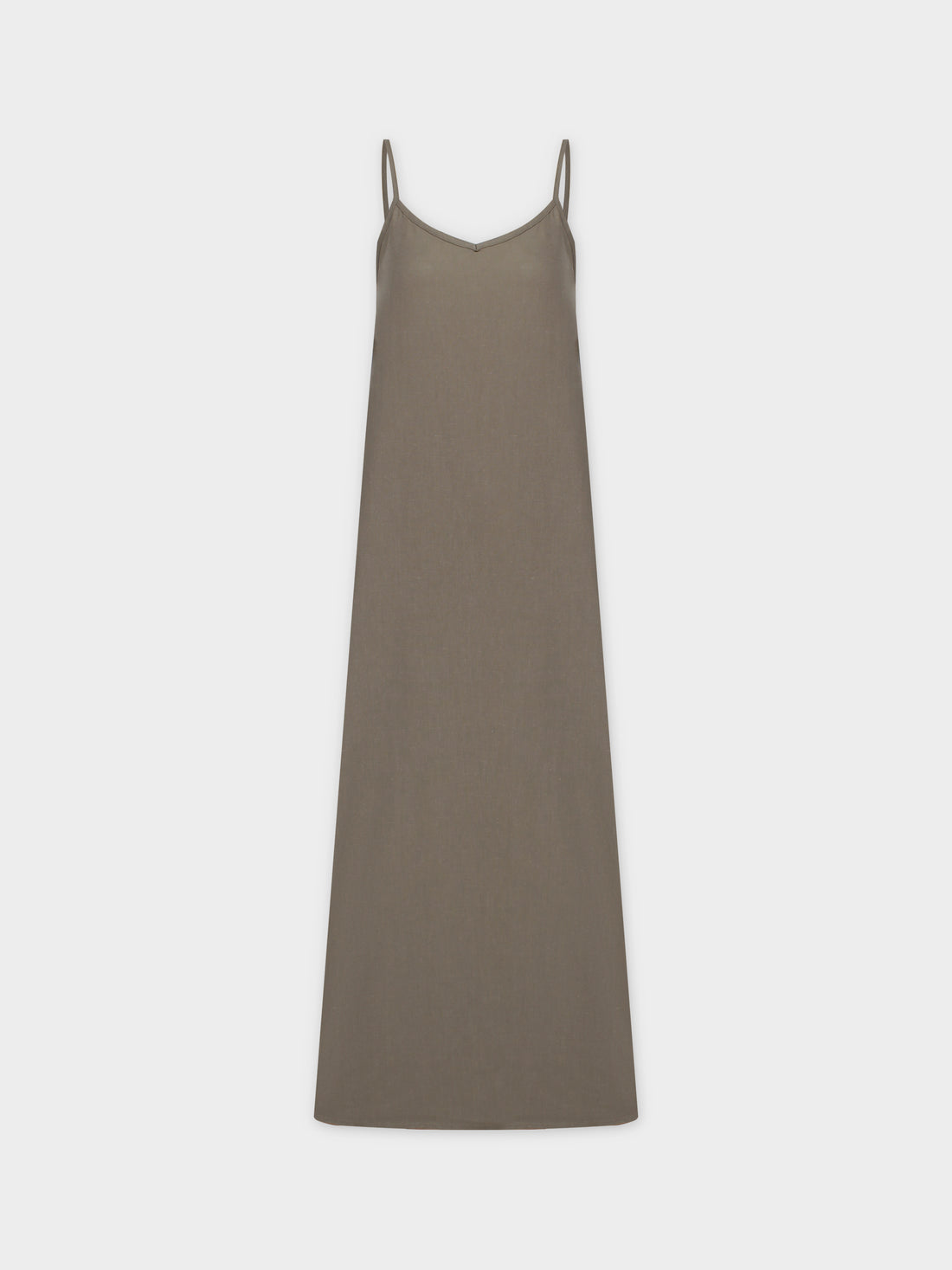 Linen Slip Dress-Olive