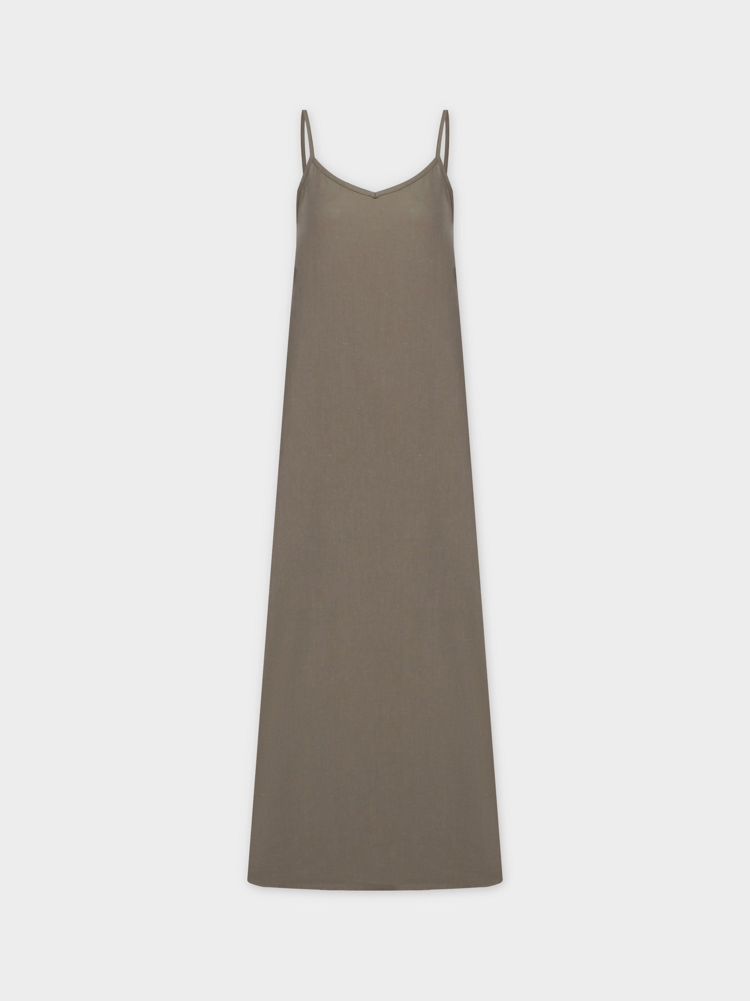 Linen Slip Dress-Olive