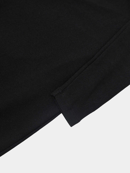 Crossover Knit Maxi Dress - Black