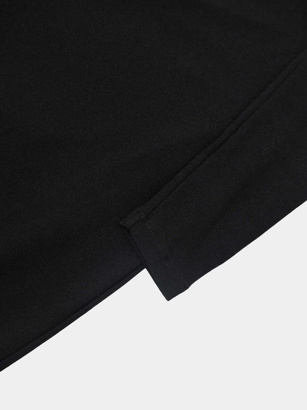 Crossover Knit Maxi Dress - Black