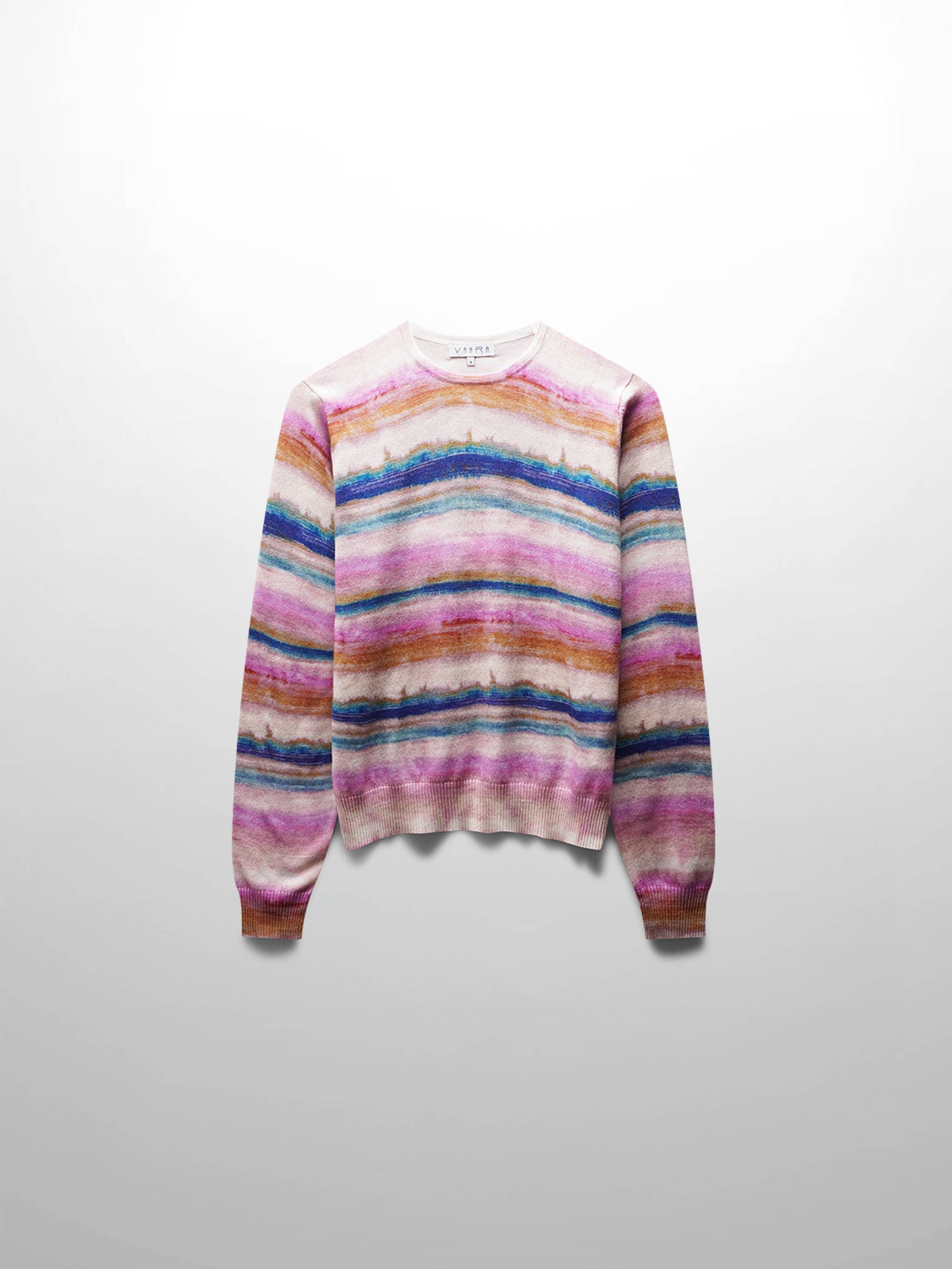 Printed Sweater-Watercolor Stripes