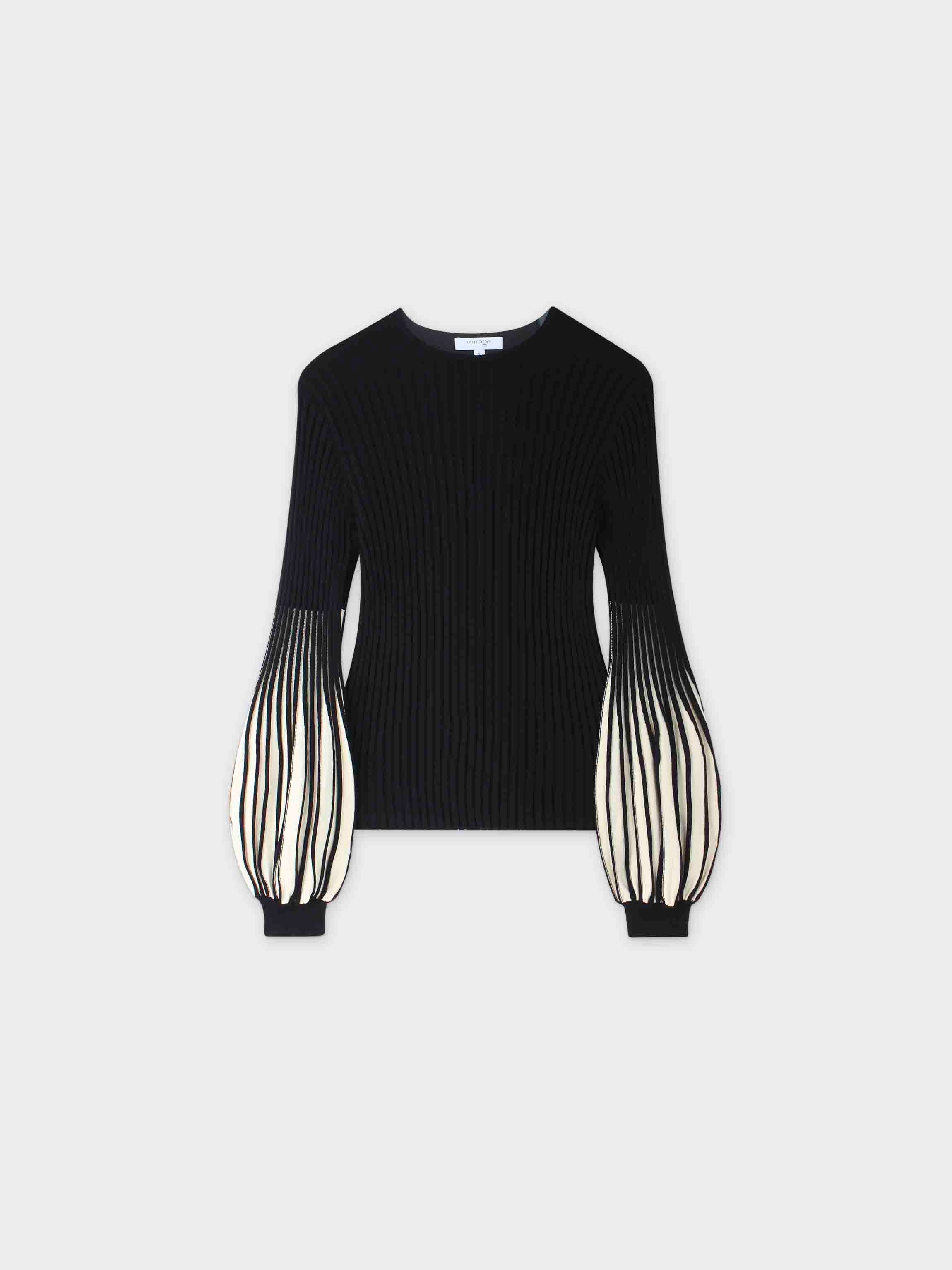 Balloon sleeve jumper black hotsell