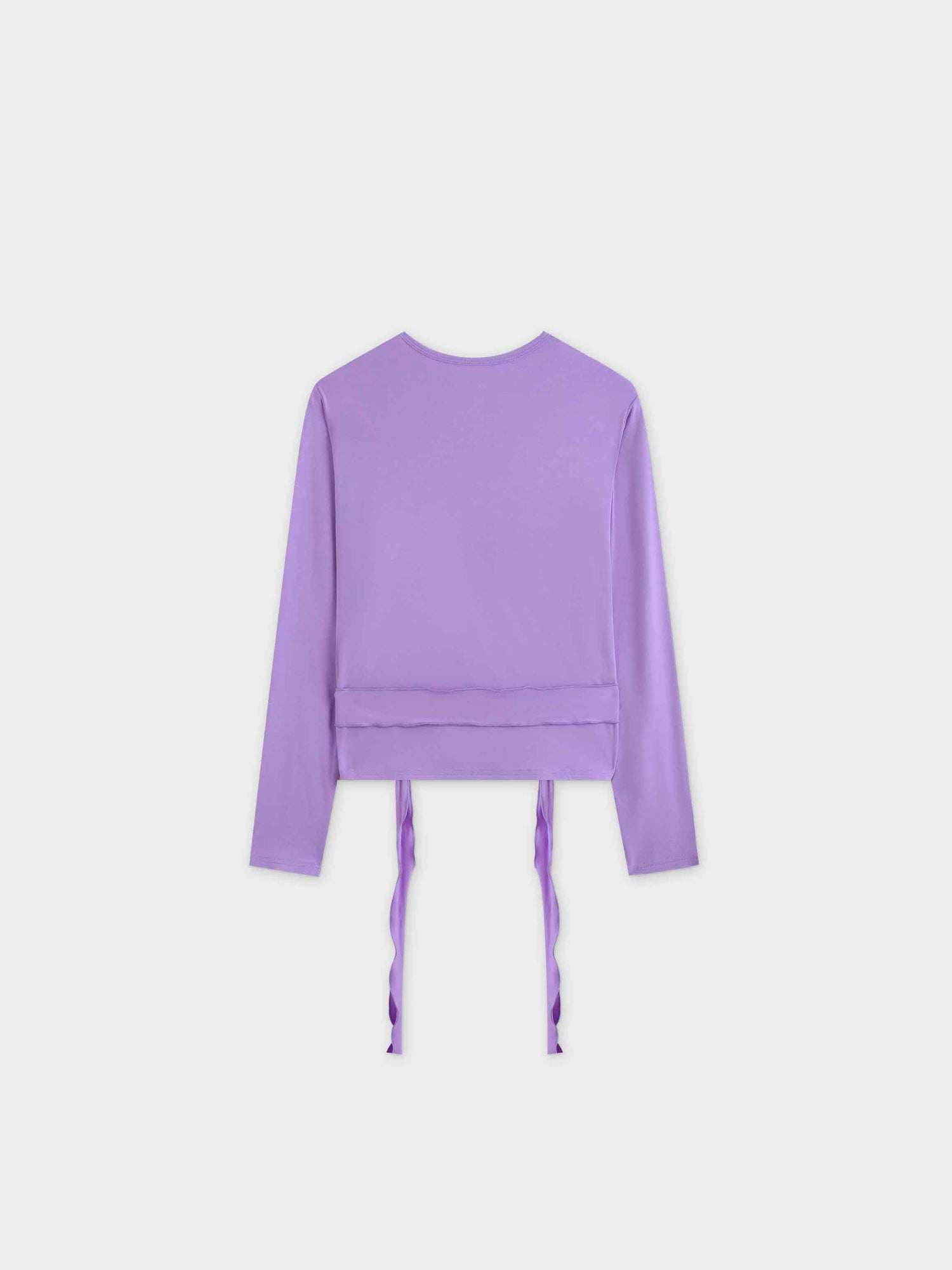 Wrap Tie Tee-Lavender