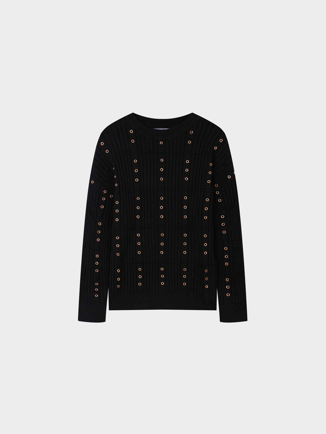 Grommet Sweater-Black