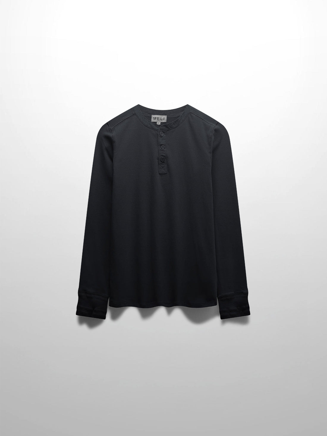 Trim Detail Henley-Black