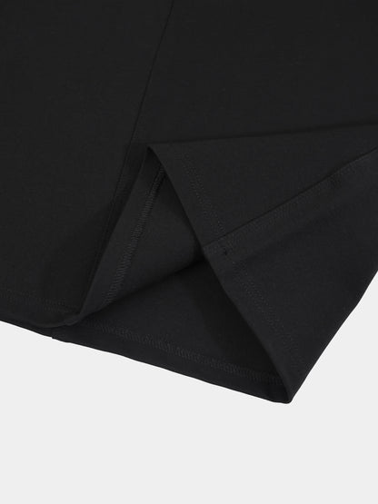 Straight Ponte Maxi Skirt-Black