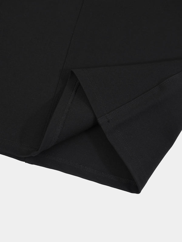 Straight Ponte Maxi Skirt-Black