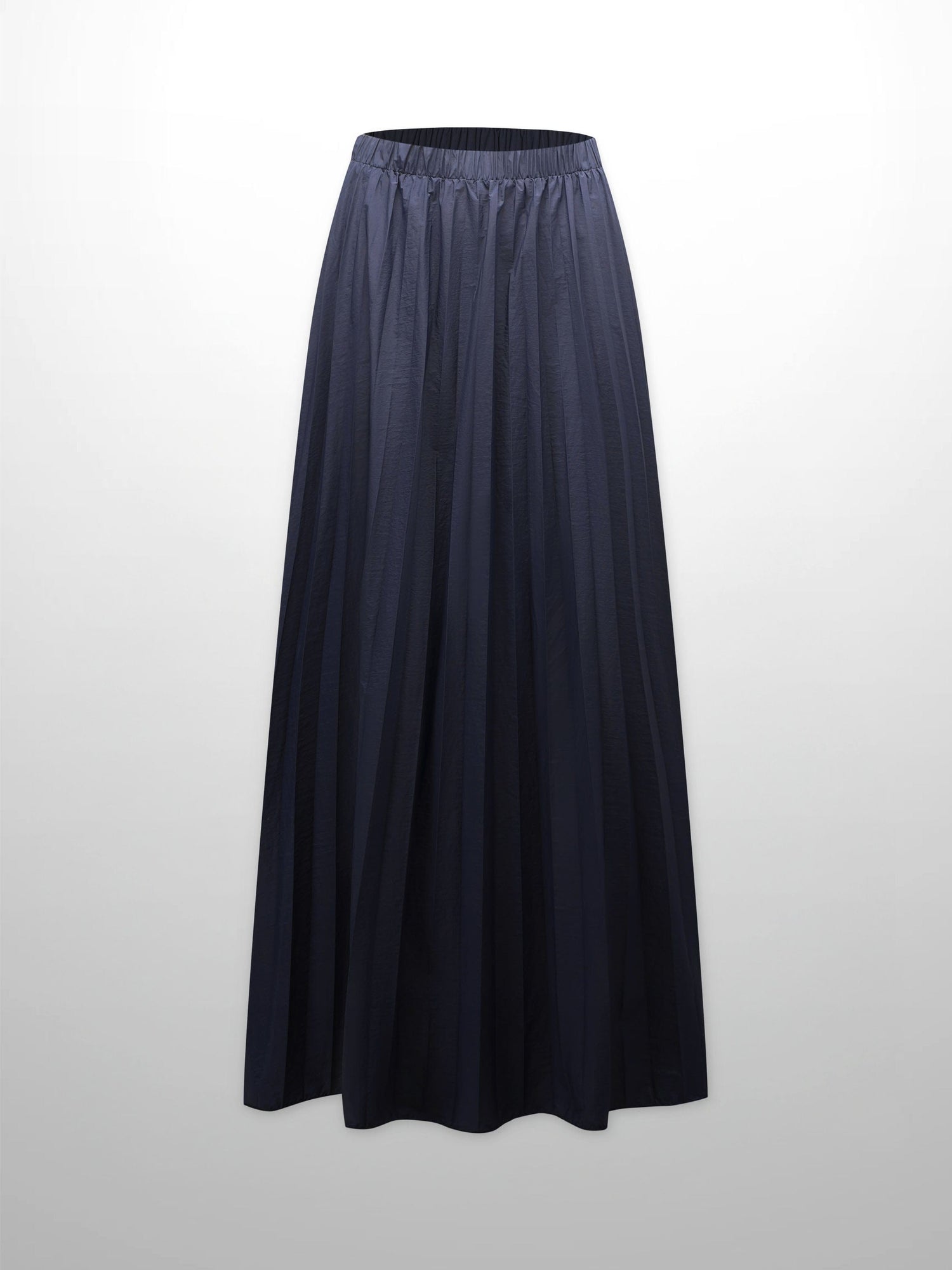 Nylon Circle Skirt-Navy