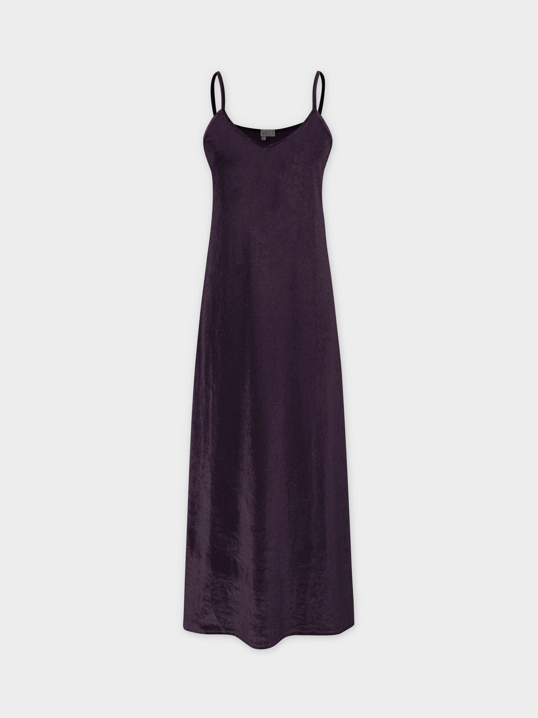 Velour Slip Dress - Brown