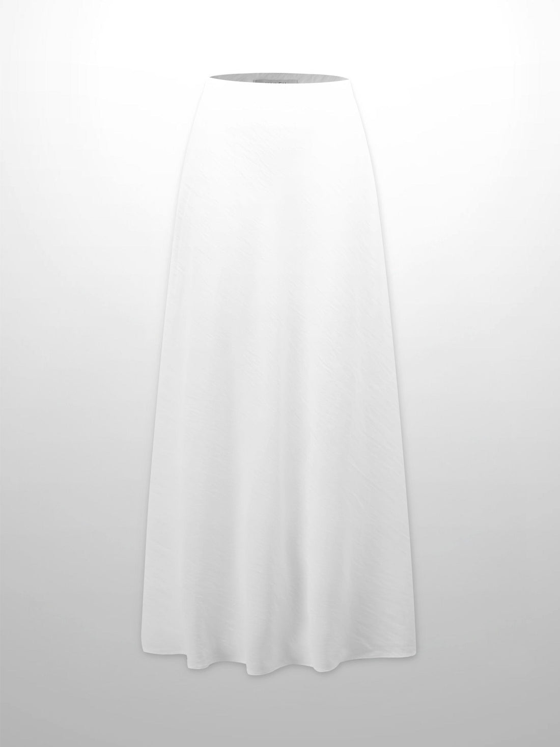 Crinkle Cotton Skirt 37"-White