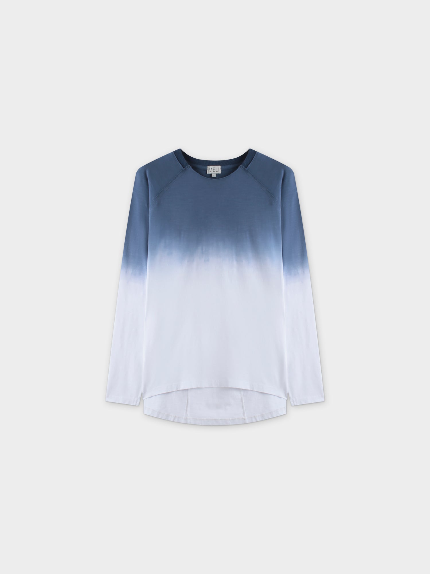 CAMISETA OMBRE PLEAT BACK-AZUL