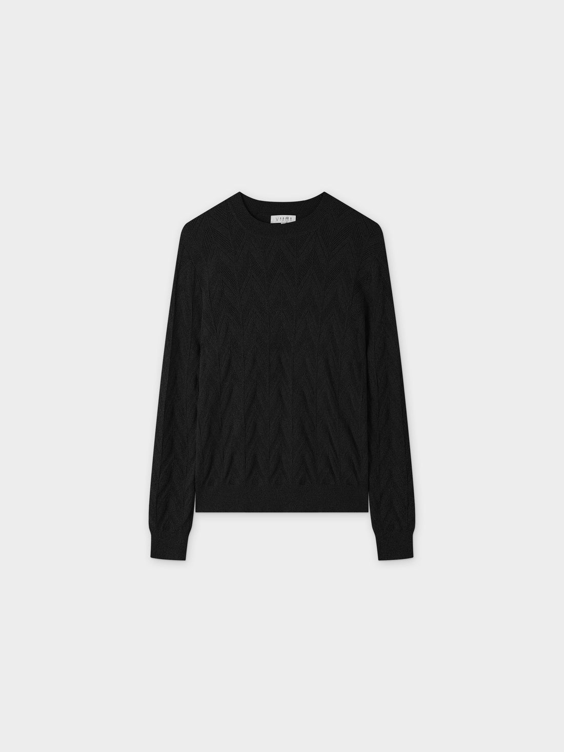 Wave Stripe Sweater-Black