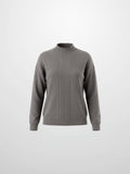 Thin Knit Center Cable Sweater - Warm Taupe