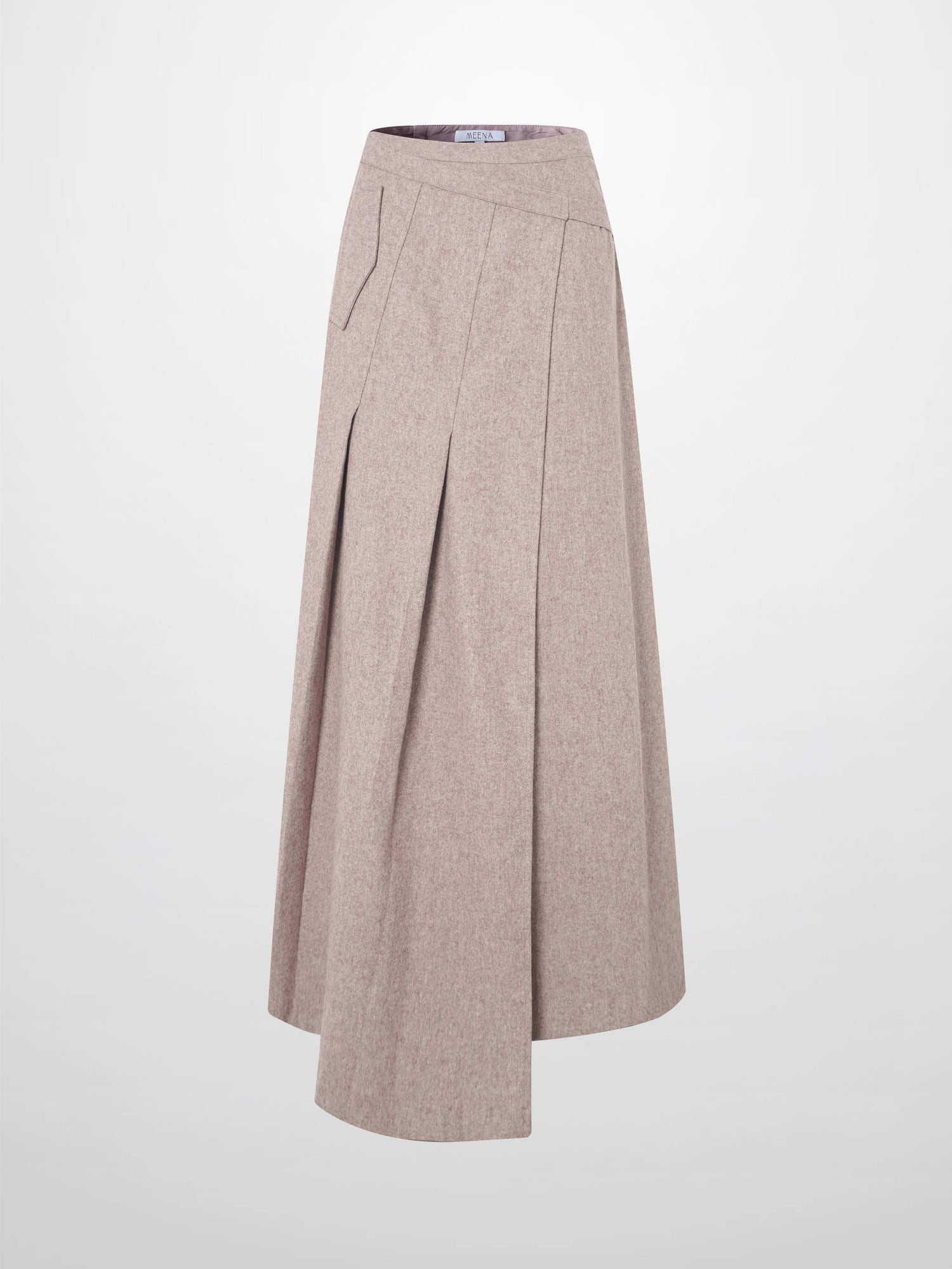 Buckle Pleat Skirt - Warm Taupe