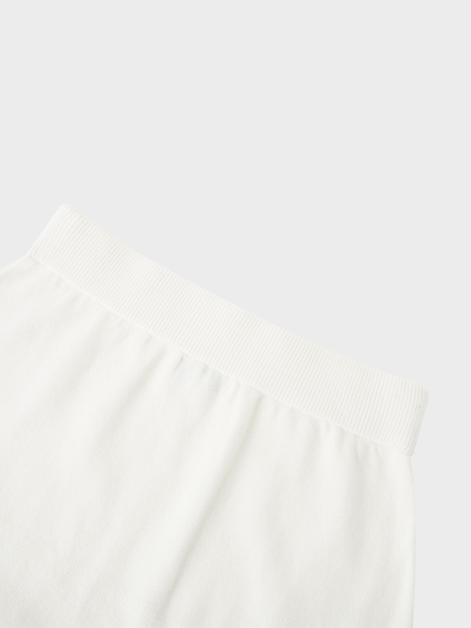Side Zipper Straight Maxi Skirt-Cream