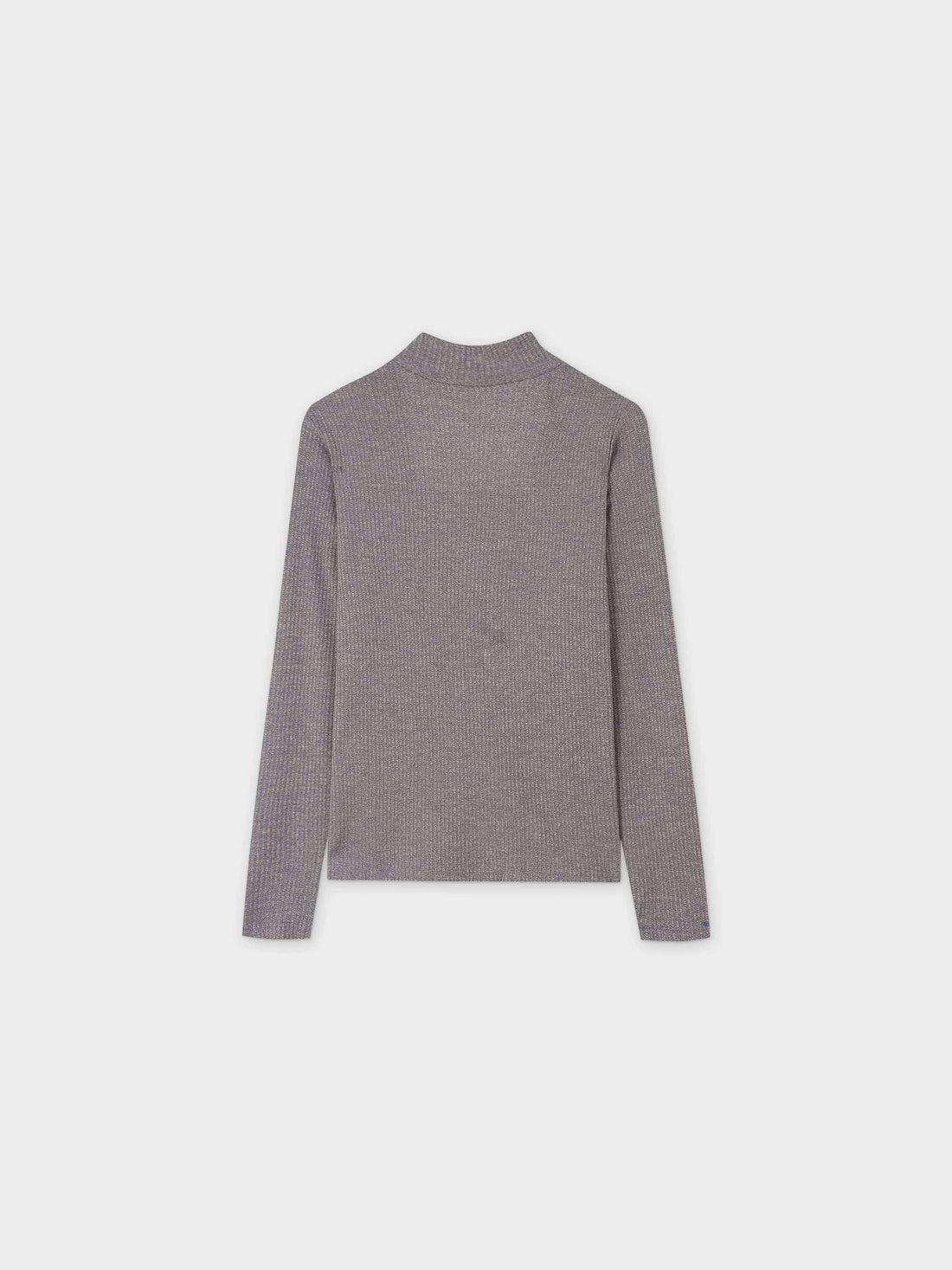 Textured Stretch Turtleneck-Grey