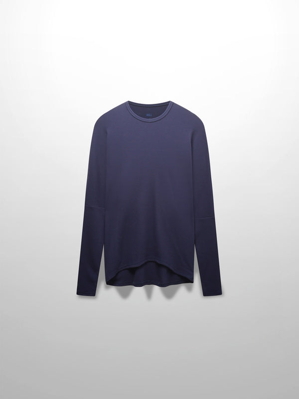 Crew Ribbed Dolman-Navy