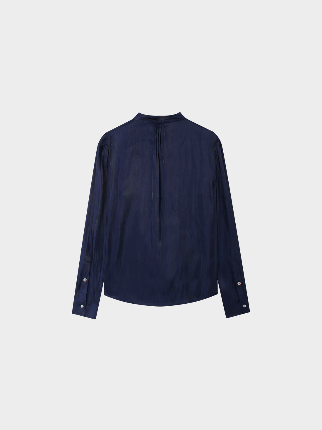 Shimmer Tie Blouse-Navy