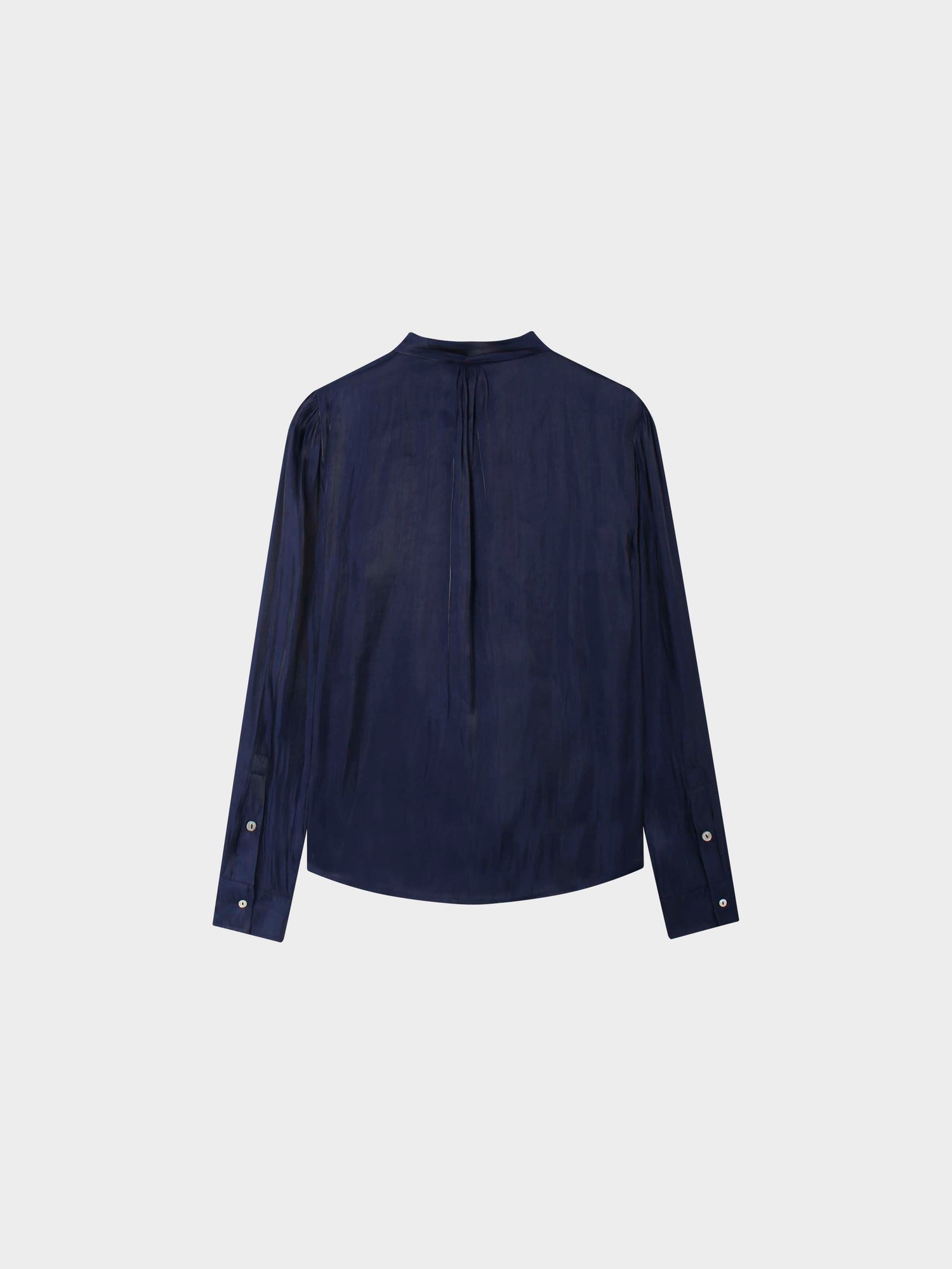 Shimmer Tie Blouse-Navy