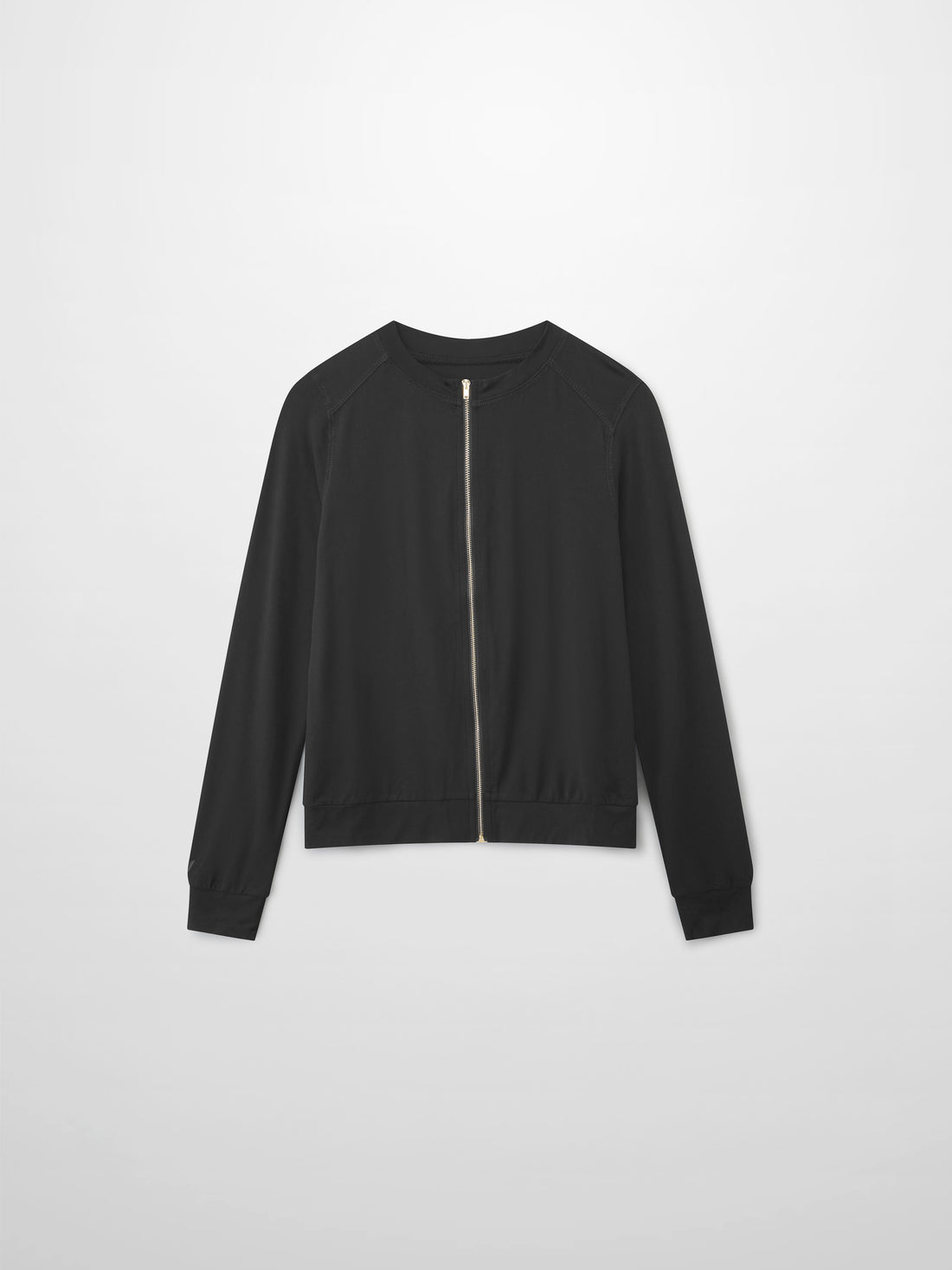 Modal Zip Up Bomber-Black