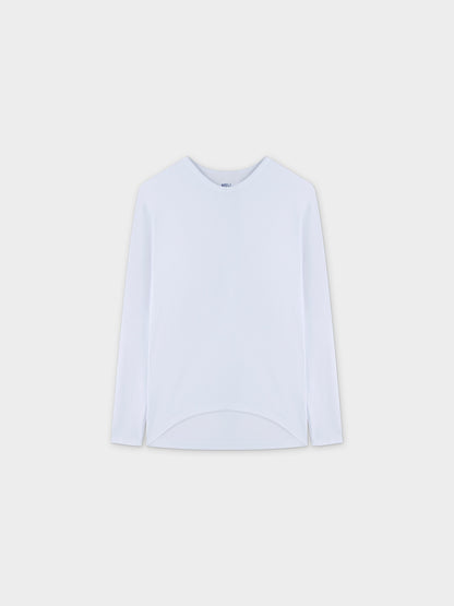 RIB DOLMAN V TEE-WHITE