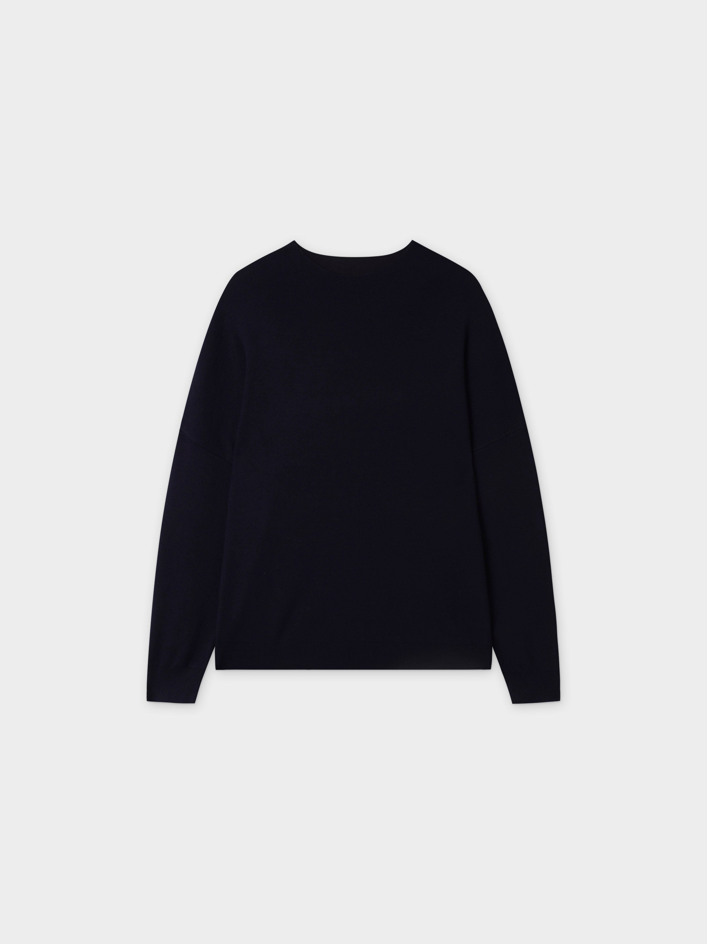 Oversized Soft Knit Sweater-Navy