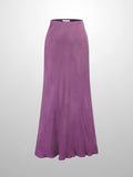 Cupro Slip Skirt-Eggplant