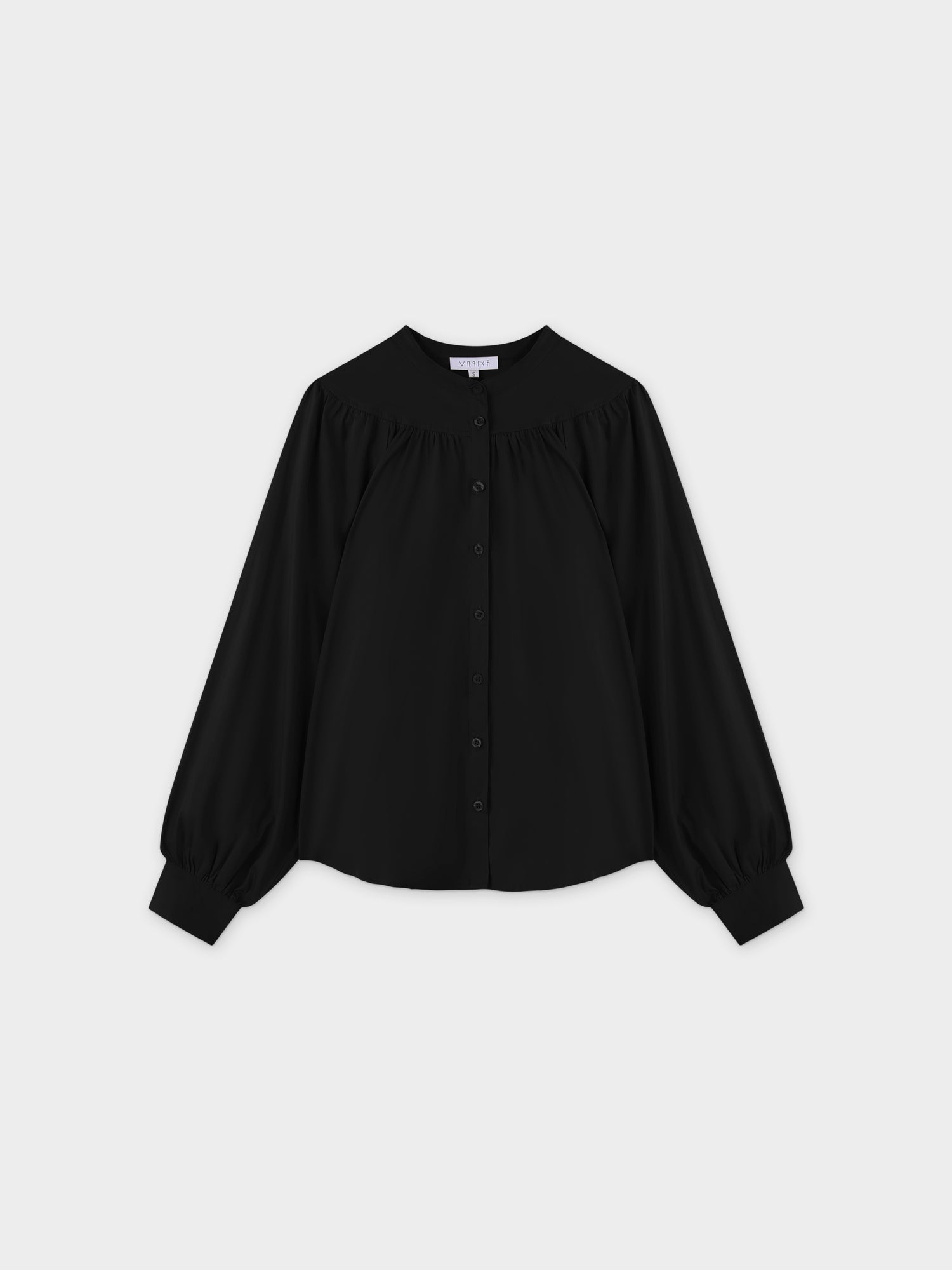 Gathered Top Blouse-Black