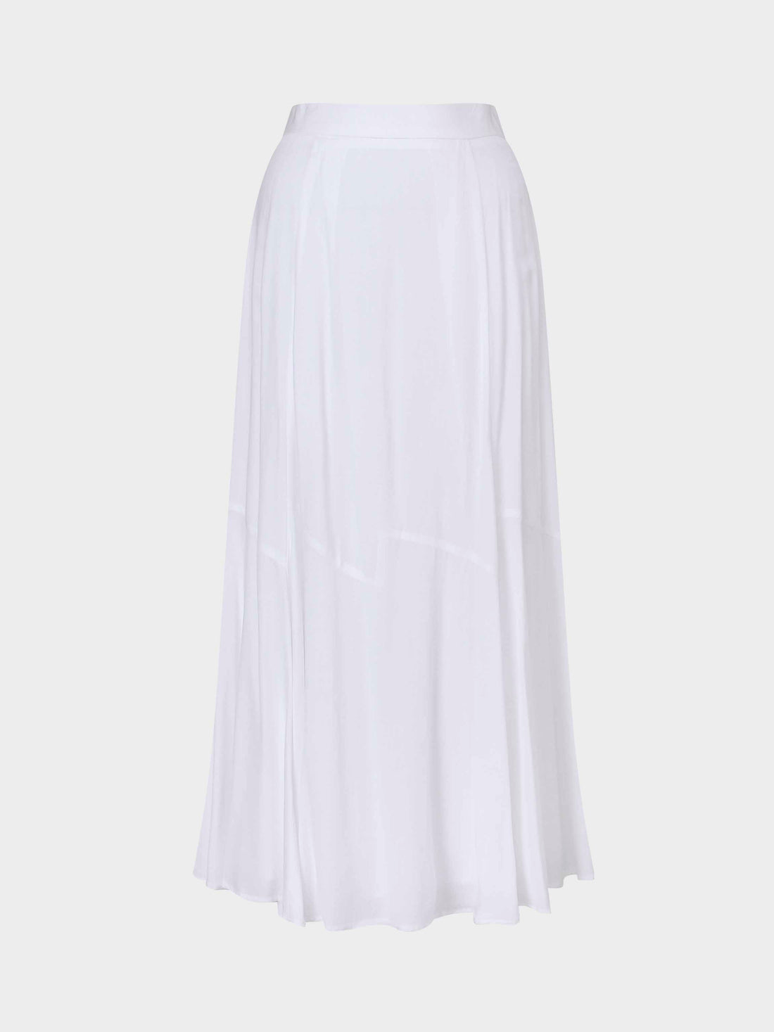 TRUMPET FLARE SKIRT-WHITE