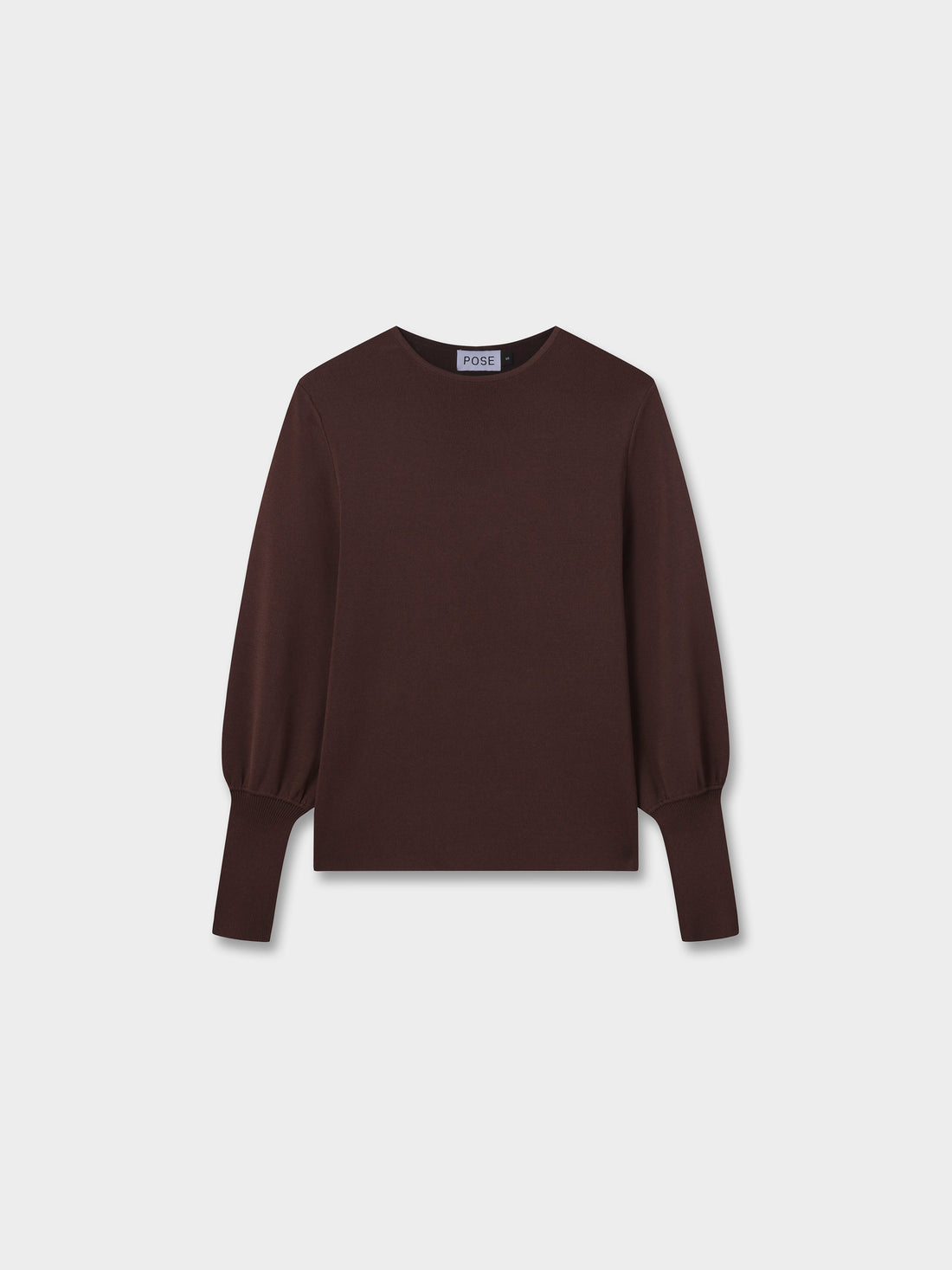 High Cuff Sweater- Brown