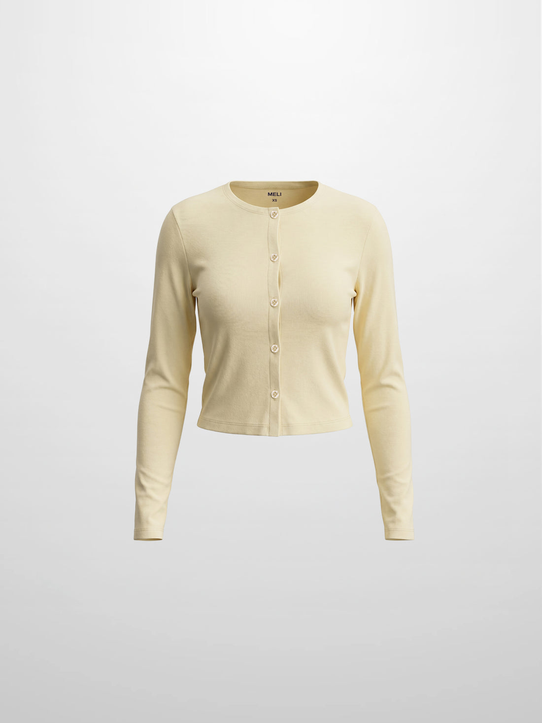 Crop T-Shirt Cardigan-Yellow