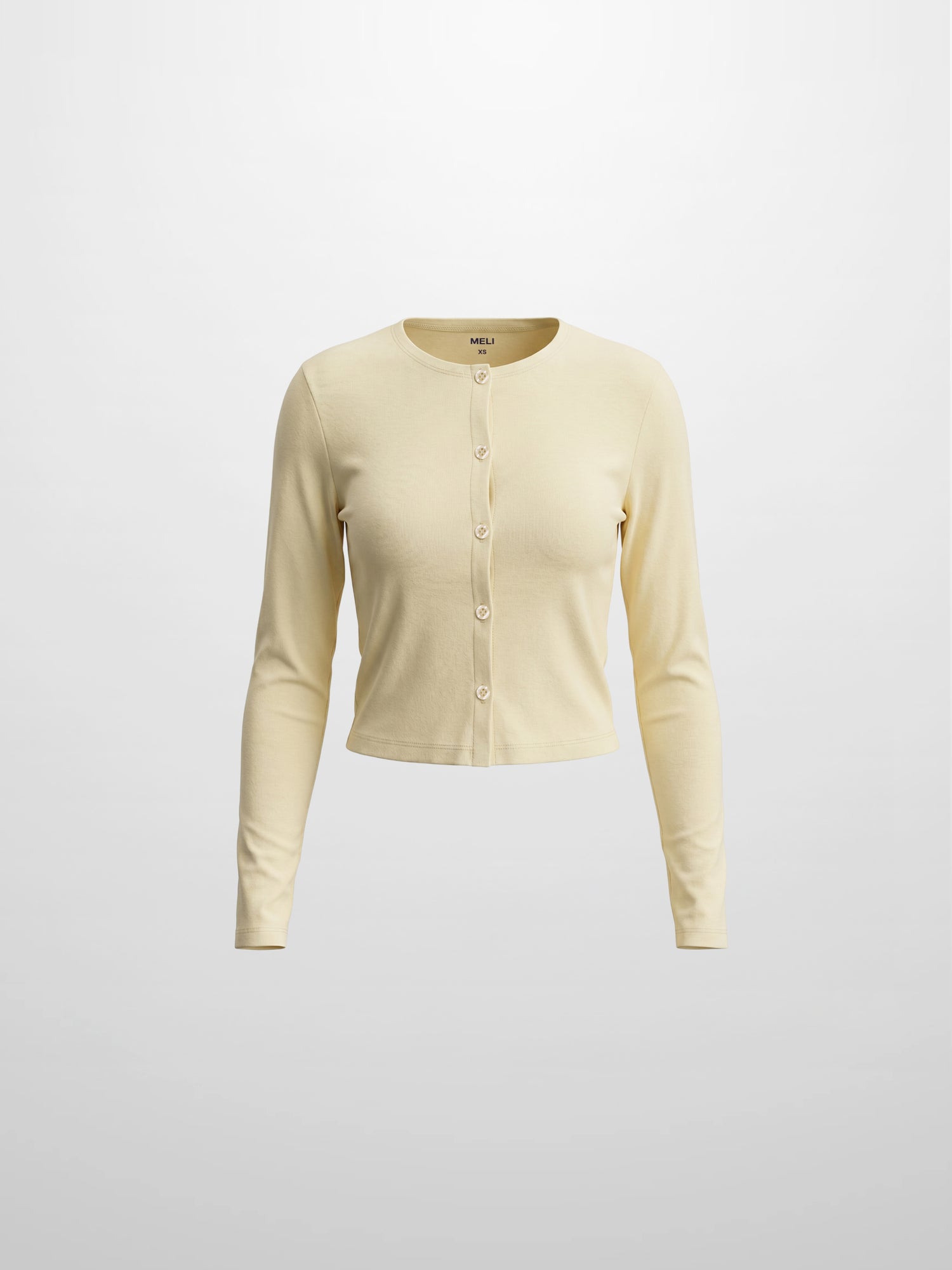 Crop T-Shirt Cardigan-Yellow