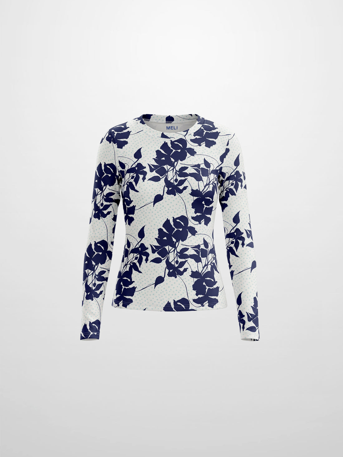 Basic Printed T-shirt-Polka Dot Floral
