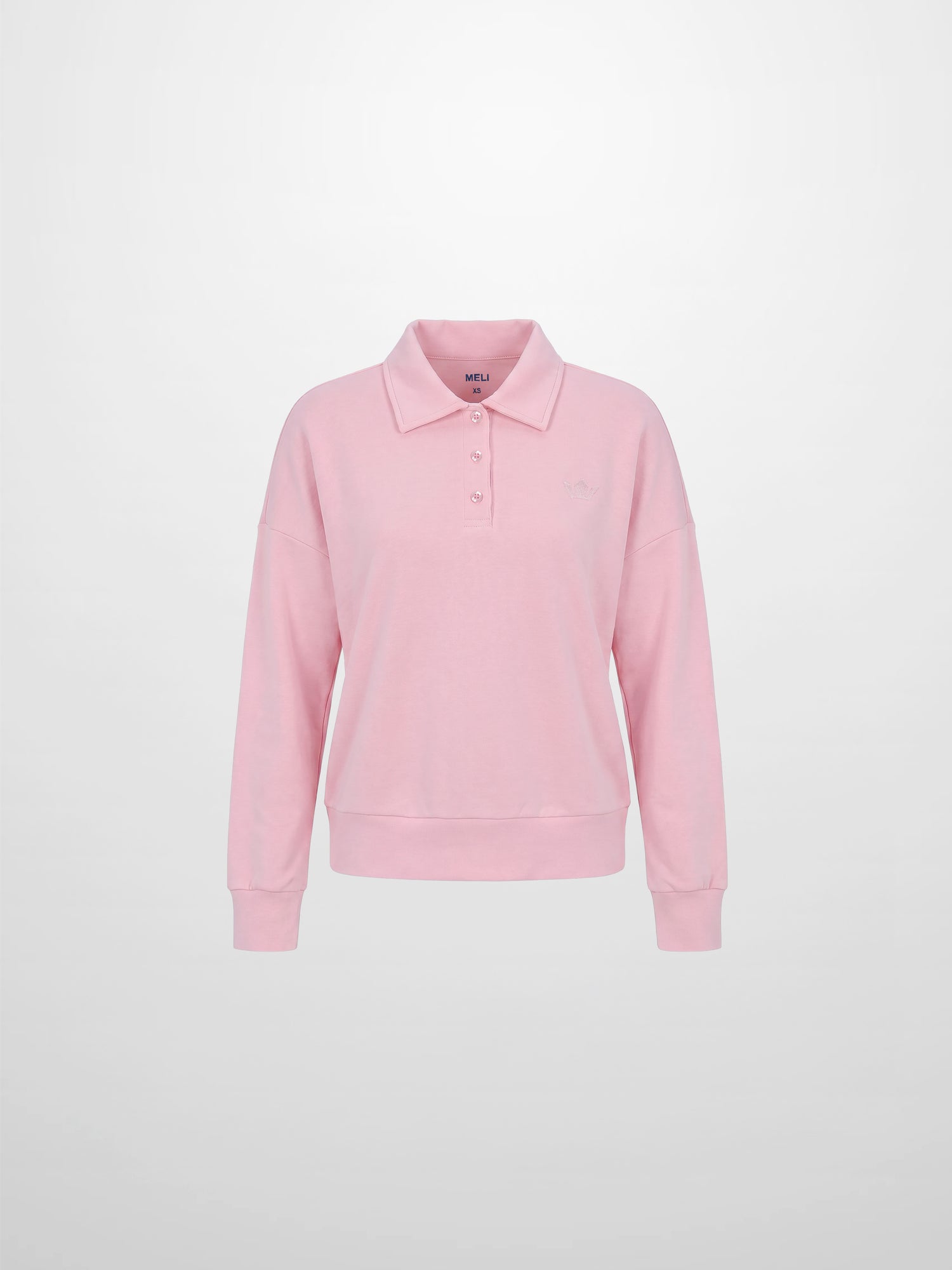 Collared Bomber Tee-Soft Pink