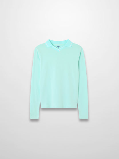 Collared High V T-Shirt-Mint
