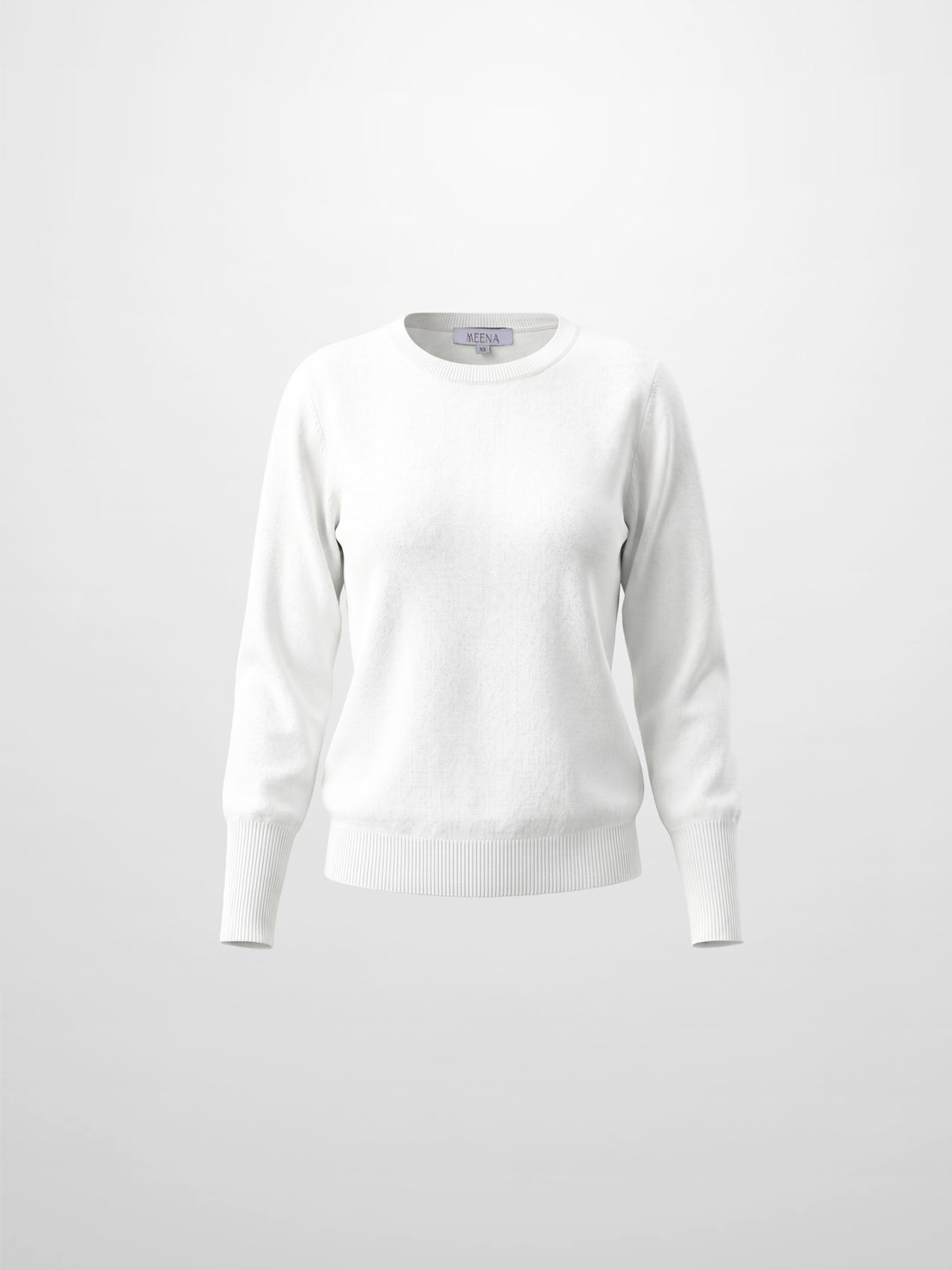 High Cuff Crew Sweater-Ivory