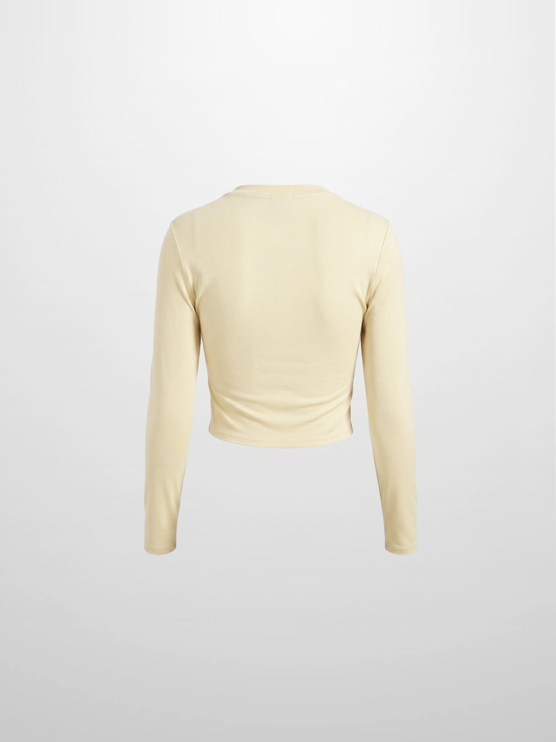 Crop T-Shirt Cardigan-Yellow