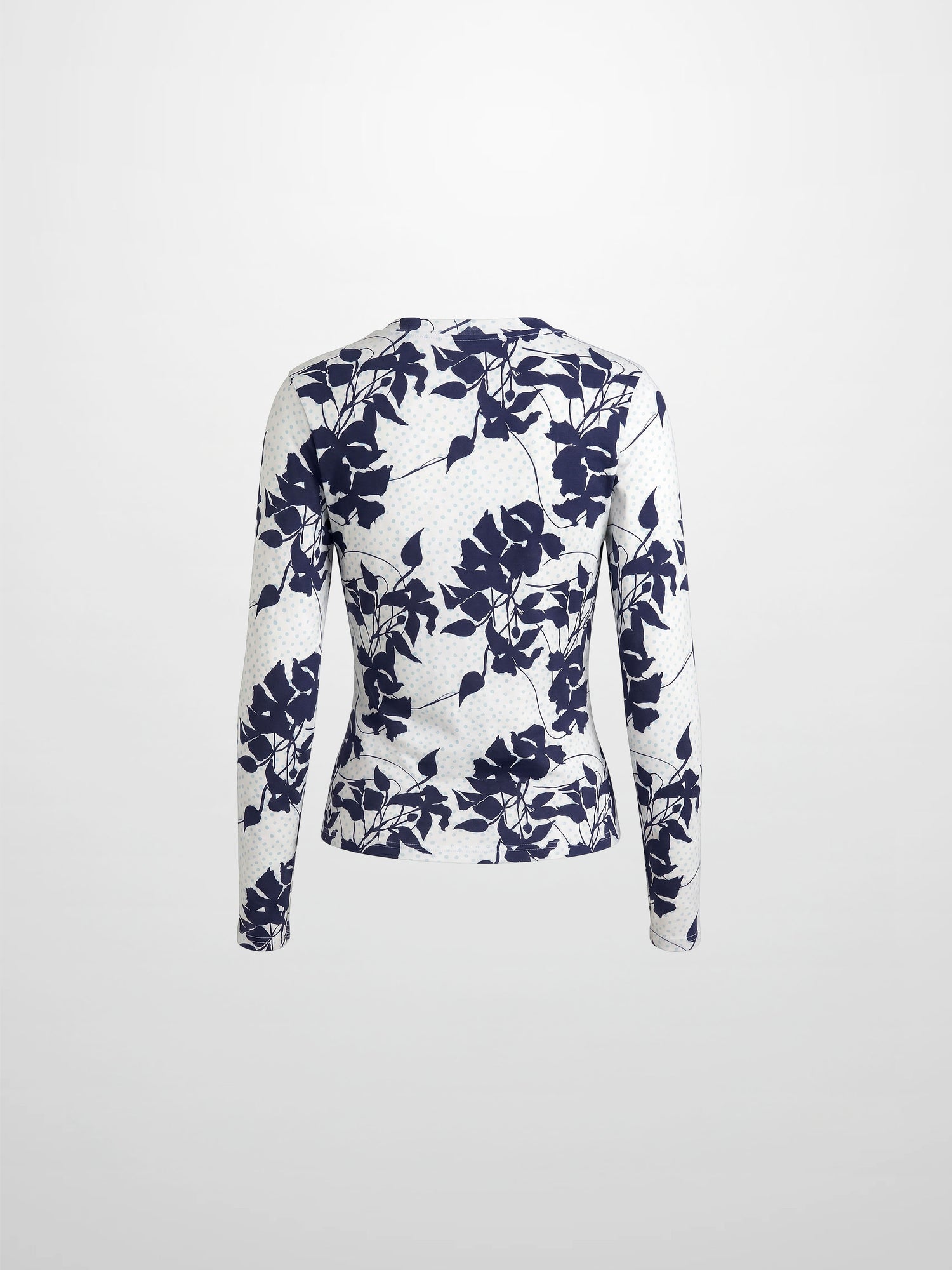 Basic Printed T-shirt-Polka Dot Floral
